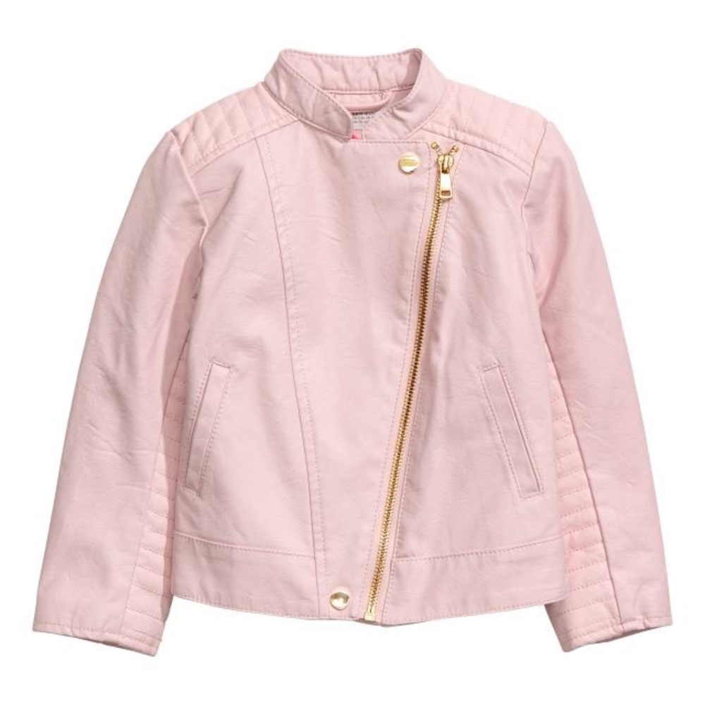 Kids Light Pink Biker Jacket H&M EUR92 US 1 1/2- 2 years